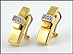 Omega Back Earrings in 18K Two-Tone Gold THUMBNAIL