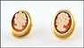 Cameo Stud Earrings in Yellow Gold THUMBNAIL