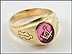 Masonic 32nd Degree Ring in Yellow Gold THUMBNAIL