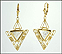 Roman Glass Dangle Earrings in 14K Yellow Gold THUMBNAIL
