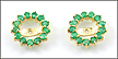 Emerald Earring Jackets in 14K Yellow Gold THUMBNAIL