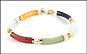 Multi-Colored Jadite Bracelet in 14k Yellow Gold THUMBNAIL