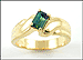 Green Tourmaline Ring in 14k Yellow Gold THUMBNAIL