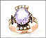 1870's Amethyst and Pearl Ring in Rose Gold THUMBNAIL