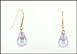 Lavendar Crystal Briolette Dangle Earrings in 14k Yellow Gold THUMBNAIL