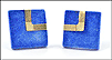 Sodalite Earrings in Yellow Gold THUMBNAIL