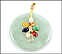 Jadeite Pendant with Multi-colored Jade stones in 14K Yellow Gold THUMBNAIL