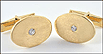 Diamond Cufflinks in 14K Yellow Gold THUMBNAIL