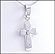 Diamond Cross Necklace in 14K White Gold THUMBNAIL