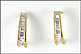 J Hoop Diamond Earrings in 10K Yellow Gold THUMBNAIL