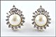 Pearl Earrings in 14K Yellow and White Gold THUMBNAIL