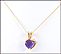 Amethyst Heart Necklace in 14K Yellow Gold THUMBNAIL