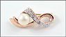 Ribbon Pearl Pendant in 14K Rose Gold THUMBNAIL