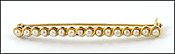 Pearl Bar Pin, 1910-20 in Yellow Gold THUMBNAIL