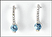 Blue Zircon Earrings in White Gold THUMBNAIL