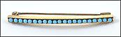 Turquoise Bar Pin in Yellow Gold THUMBNAIL
