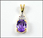 Amethyst Pendant in 10K Yellow Gold THUMBNAIL