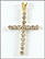 Diamond Cross Pendant in 10K Yellow Gold THUMBNAIL