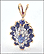 Sapphire Pendant in 10K Yellow Gold THUMBNAIL