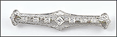 Vintage 1910-15 Bar Pin in White Gold THUMBNAIL