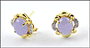 Dyed Jade Earrings in 14K Yellow Gold THUMBNAIL