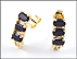 Onyx J Hoop Earrings in 14K Yellow Gold THUMBNAIL