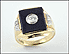 Men's Onyx Ring, 1935-40 in 10K Yellow Gold THUMBNAIL