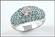 Pariaba Tourmaline Ring in 18K White Gold THUMBNAIL