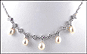 Pearl and Diamond Necklace in 14K White Gold THUMBNAIL