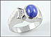 Synthetic Linde' Star Ring in 14K White Gold THUMBNAIL
