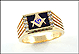 Masonic Blue Lodge Ring in 10K Yellow Gold THUMBNAIL