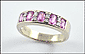 Pink Sapphire Band in 14K White Gold THUMBNAIL