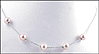 Pearl Station Necklace in 14K White Gold THUMBNAIL