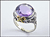 Filigree Amethyst Ring, 1920's in 14K White Gold THUMBNAIL