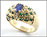Sapphire and Emerald Ring in 14K Yellow Gold THUMBNAIL