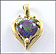 Mystic Topaz Heart Pendant in 10K Yellow Gold THUMBNAIL