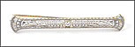 Filigree Bar Pin, 1915 in 18K White Gold THUMBNAIL