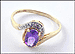 Amethyst Ring in Yellow Gold THUMBNAIL