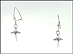 Cross Dangle Earrings in 10K White Gold THUMBNAIL