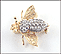 Diamond Bee Pin in Yellow Gold THUMBNAIL