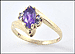 Amethyst Ring in 10K Yellow Gold THUMBNAIL