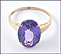 Amethyst Ring in 10K Yellow Gold THUMBNAIL
