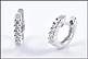 Diamond Huggie Earrings in 14K White Gold THUMBNAIL