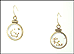 Encapsulated Gold Flake Earrings in 14K Yellow Gold THUMBNAIL
