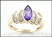Amethyst Ring in 10K Yellow Gold THUMBNAIL