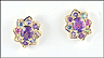 Multi Stone Earrings in 10K Yellow Gold THUMBNAIL
