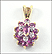 Tourmaline Cluster Pendant in 14K Yellow Gold THUMBNAIL
