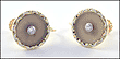 Frosted Glass Cufflinks in 14K Yellow Gold THUMBNAIL