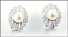Pearl Omega Back Earrings in 18K White Gold THUMBNAIL