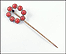 Vintage 1840-50 Coral Stickpin in Rose Gold THUMBNAIL